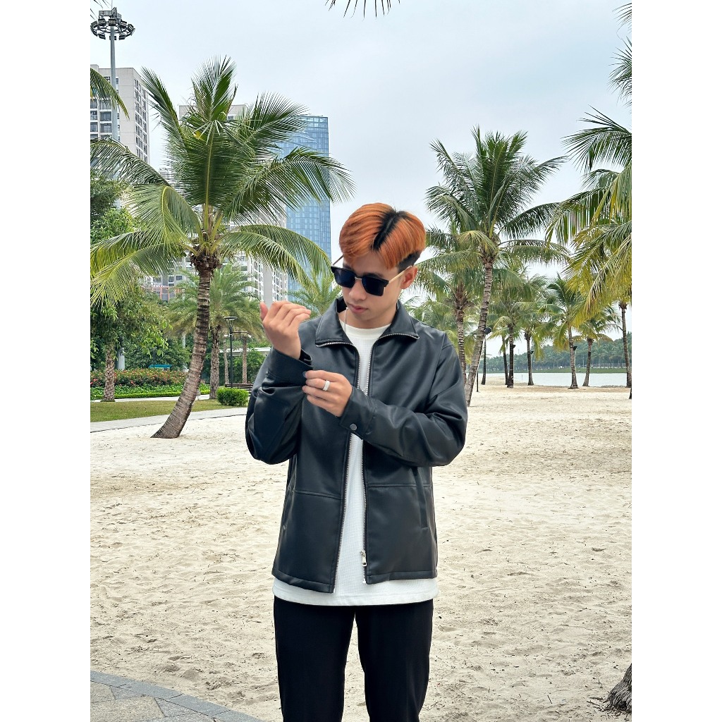 Áo khoác da SEELU Chất liệu da cao cấp | Áo da trụ