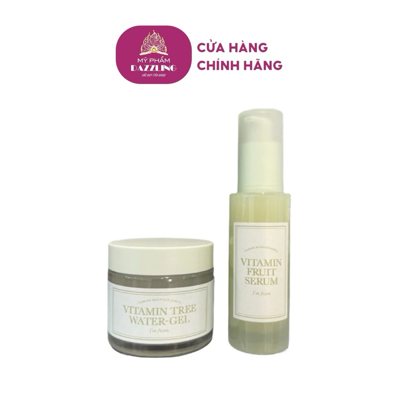 COMBO Cấp Nước Sáng Da I'm From Kem Dưỡng Vitamin Tree Water Gel 75g + Vitamin Fruit Serum 30ml