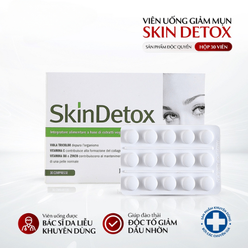 Viên uống Skin Detox Floslek Pharmalife hỗ trợ giảm mụn, giảm dầu nhờn giúp tăng cường đề kháng và dưỡng ẩm hộp 30