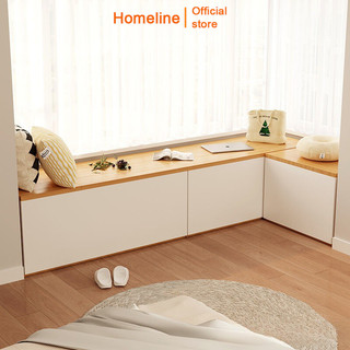Kệ tủ gỗ kê đầu giường cửa sổ ban công decor phòng ngủ để quần áo, đồ chơi trẻ em... có thể ngồi nằm được HOMELINE