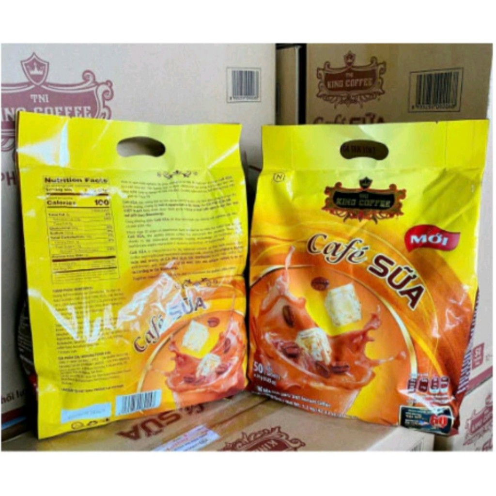 Cà Phê Sữa Hòa Tan 3IN1 KING COFFEE Túi 50 gói x 24g