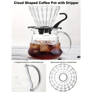 Set pha cà phê hạt nhỏ giọt 6 món Pour Over Coffee Maker Set