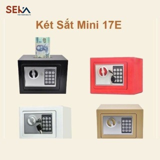 Két sắt mini seka 17e khoá điện tử chống cháy có khe đút tiền hàng chính hãng