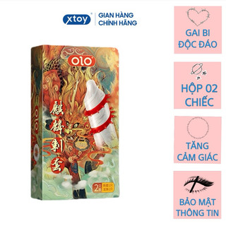  Bao cao su gai OLOL mẫu 01 gân gai bi tăng khoái cảm kéo dài time  hộp 1bcs gai + 1bcs bi 