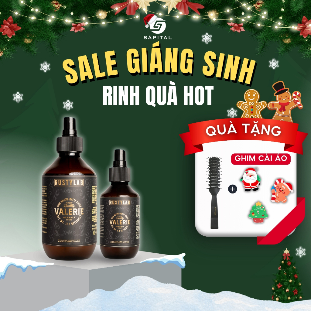 Xịt tạo phồng tóc Rusty Lab Valerie - Pre-style dưỡng tóc, hạn chế dầu thừa - Hỗ trợ dưỡng ẩm cho tóc và da đầu
