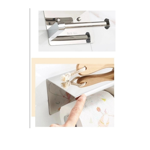 Lô đựng giấy vệ sinh  inox 304 bóng gương, thiết bị nhà tắm chống bắn nước