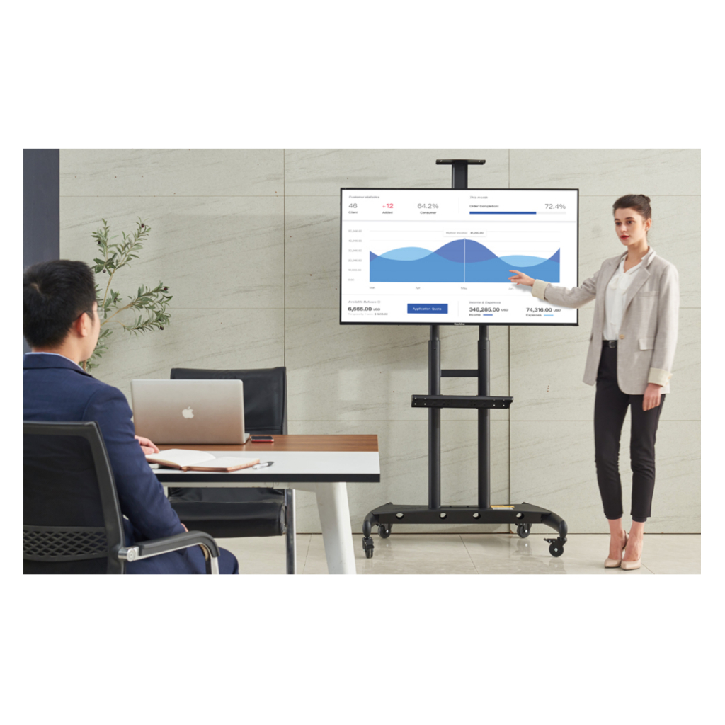Giá Treo Tivi Chính Hãng NB AVA1800-70-1P  + bánh xe di chuyển linh hoạt