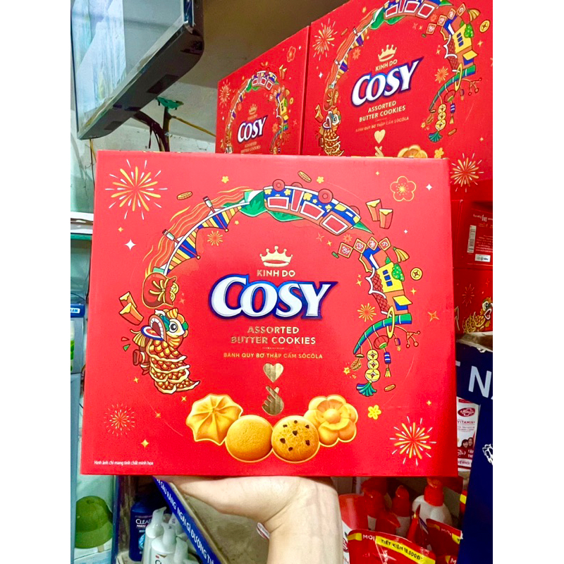 Bánh Quy Bơ Thập Cẩm Cosy Hộp Tết 315g ( Có Kèm Túi Xách )