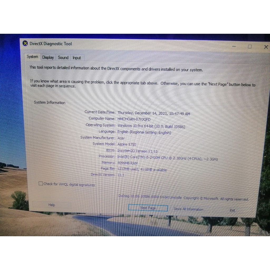 LAPTOP ACER ASPIRE 5750 i5