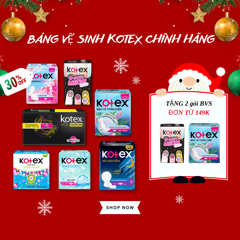 Băng vệ sinh KOTEX đủ loại, có kèm quà tặng - hàng chính hãng