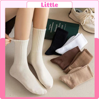 Tất Vớ Cổ Cao Nam Nữ Trơn 6 Màu Phong Cách Hàn Quốc