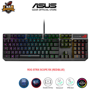 Bàn phím quang cơ gaming asus rog strix scope, rog rx switch độc quyền blue\red, aura sync, độ bền chuẩn ip57