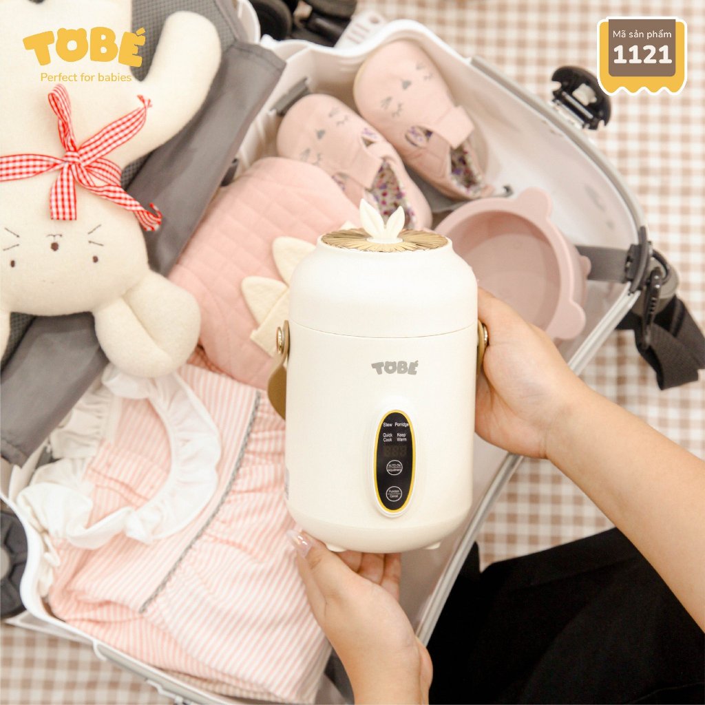 Bình nấu cháo Bambi dung tích 0.8L tiện lợi khi đi ra ngoài cho bé và cả gai đình Lunakidsbaby