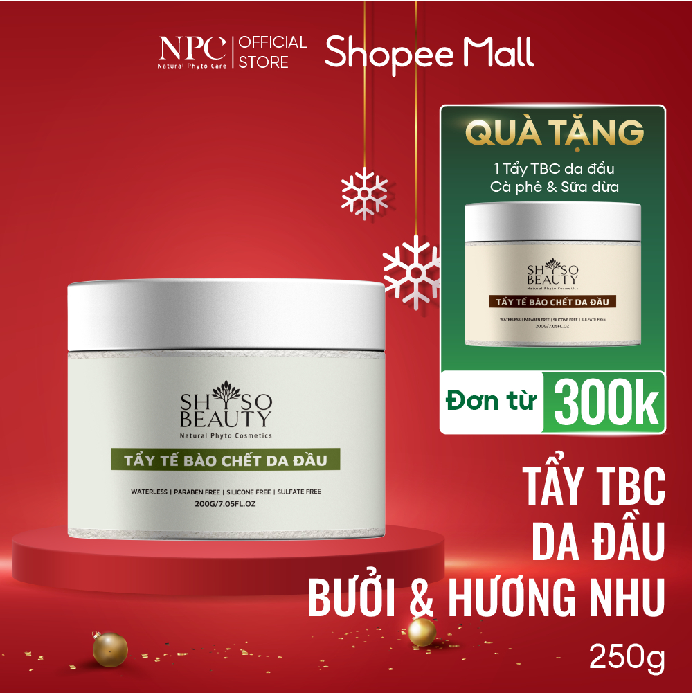 Muối Tẩy Tế Bào Chết Da Đầu SHSO Beauty Sea Salt Treatment Hair Scalp Bưởi & Lá Hương Nhu Kích Thích Mọc Tóc - 200 gram