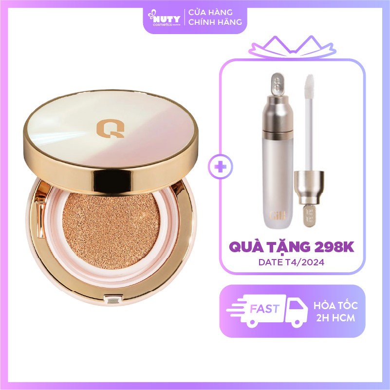 Phấn Nước Che Phủ Mỏng Mịn Glamrr Q Long Wear DD Cushion SPF50/PA+++