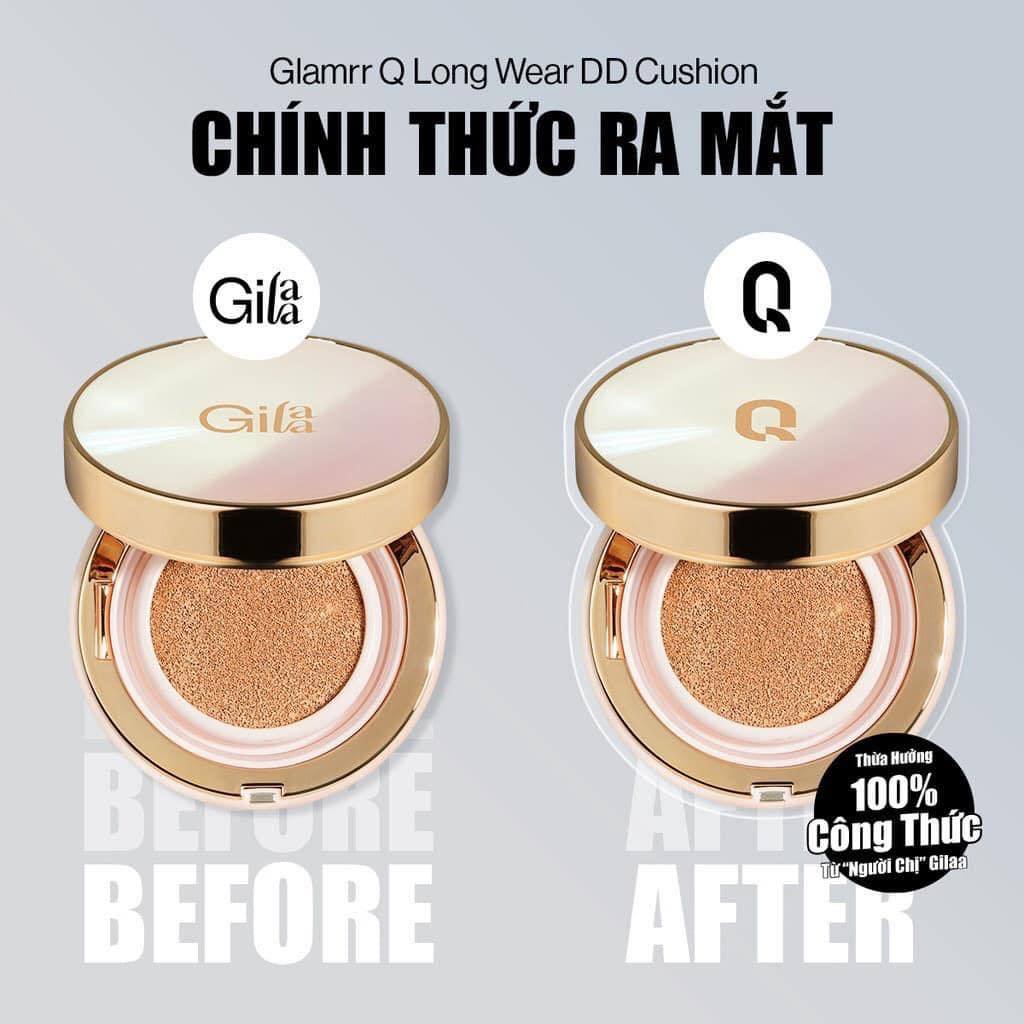 Phấn Nước Che Phủ Mỏng Mịn Glamrr Q Long Wear DD Cushion SPF50/PA+++