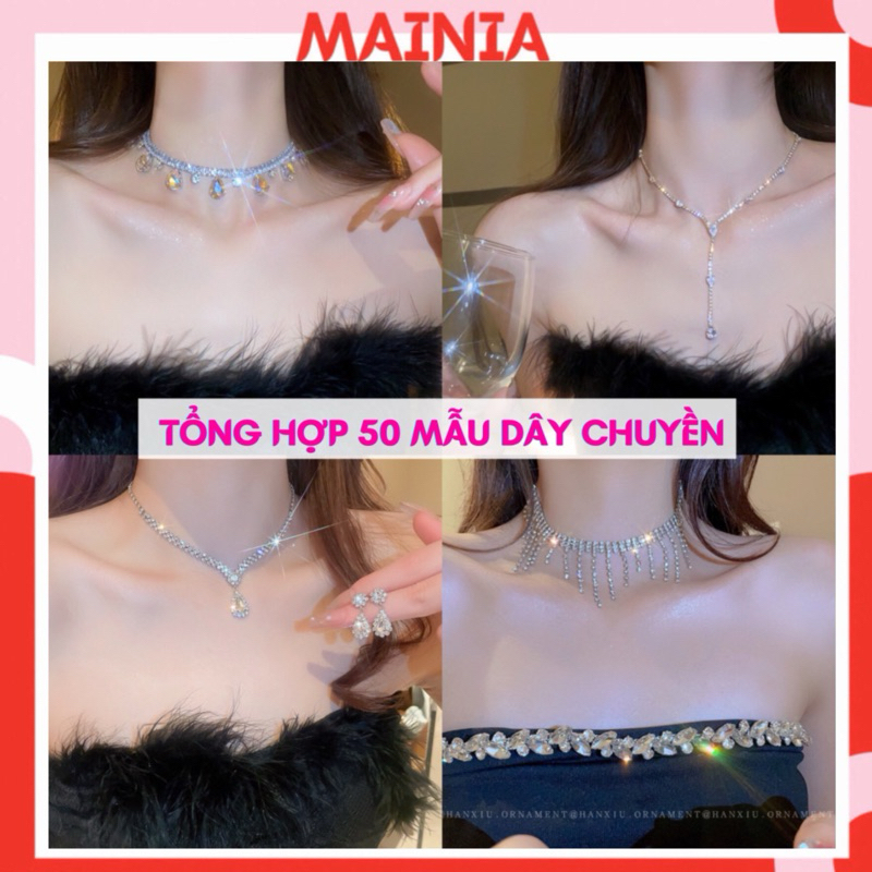 Choker Vòng Cổ Đính Đá Siêu Sang Chảnh Quý Phái Phong Cách Hàn Quốc Mainia Shop