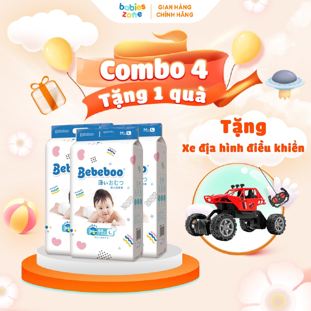 Tã Bỉm Dán Bebeboo Nhật Bản Thấm Hút Nhanh, Khô Thoáng, Chống Tràn