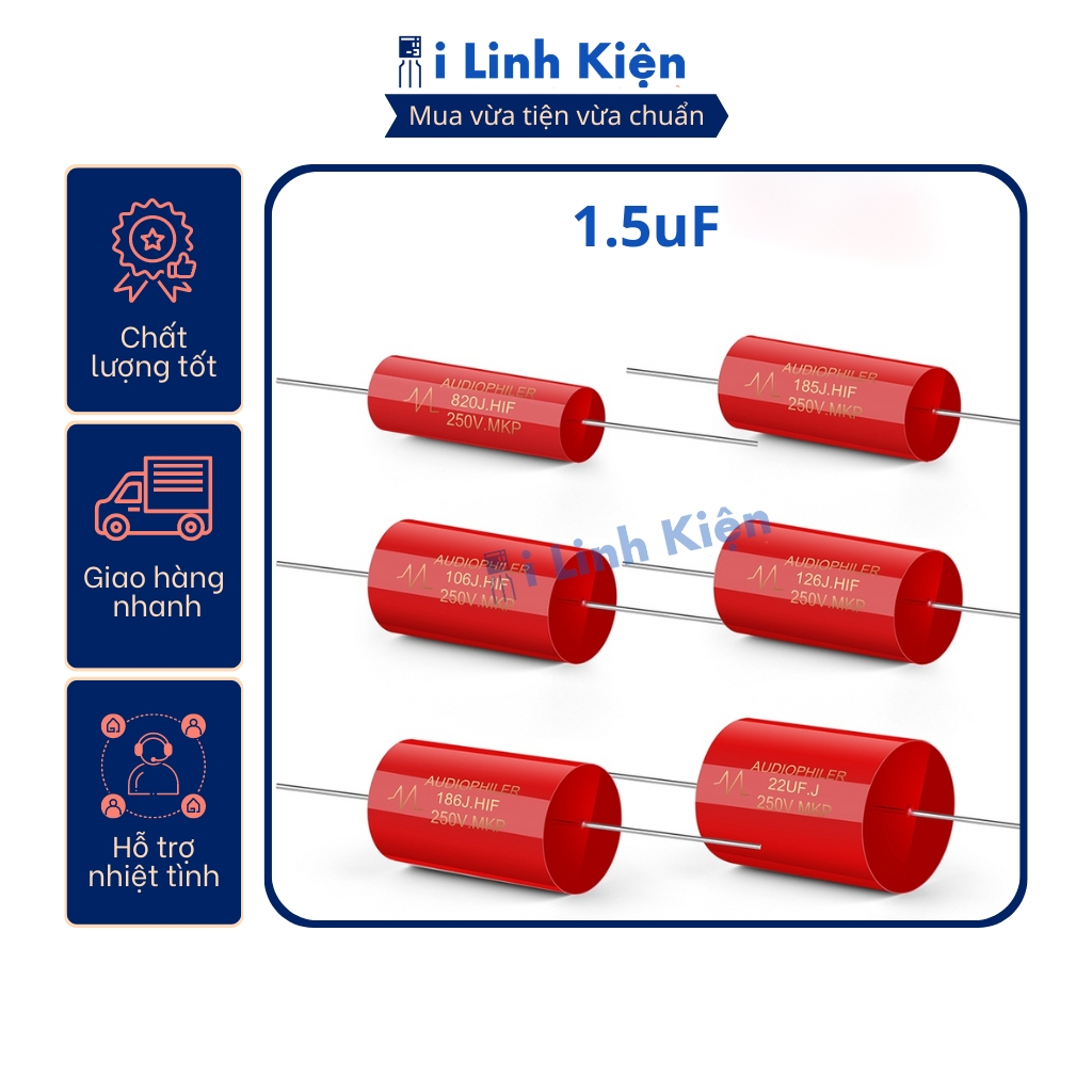 Tụ Audiophiler 1.5uF 250V 155J màu đỏ