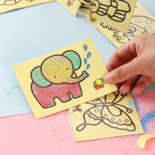 Combo 10 Tranh cát màu thú vị cho bé, tranh cát cho bé giá rẻ