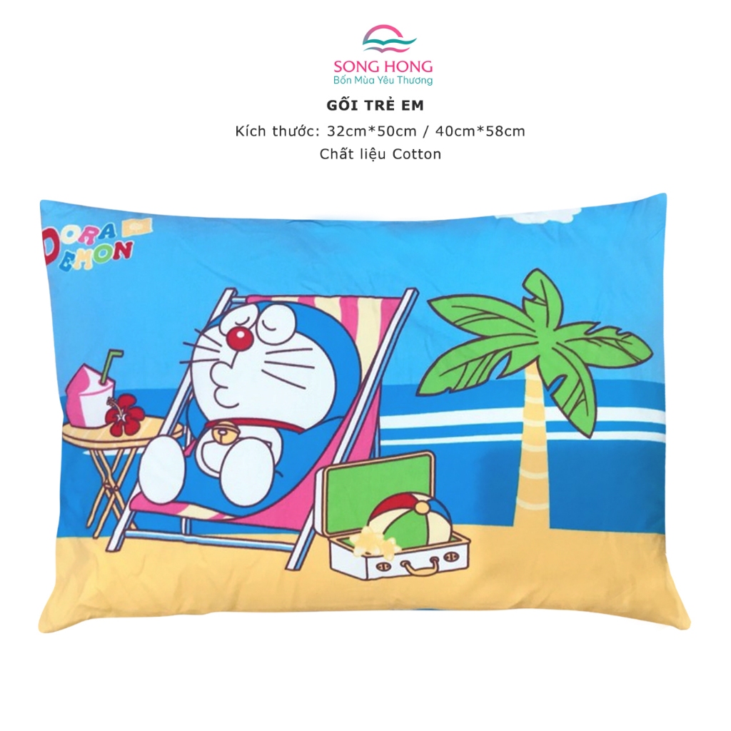 Gối trẻ em 40x58cm chất cotton - Hàng Sông Hồng chính hãng