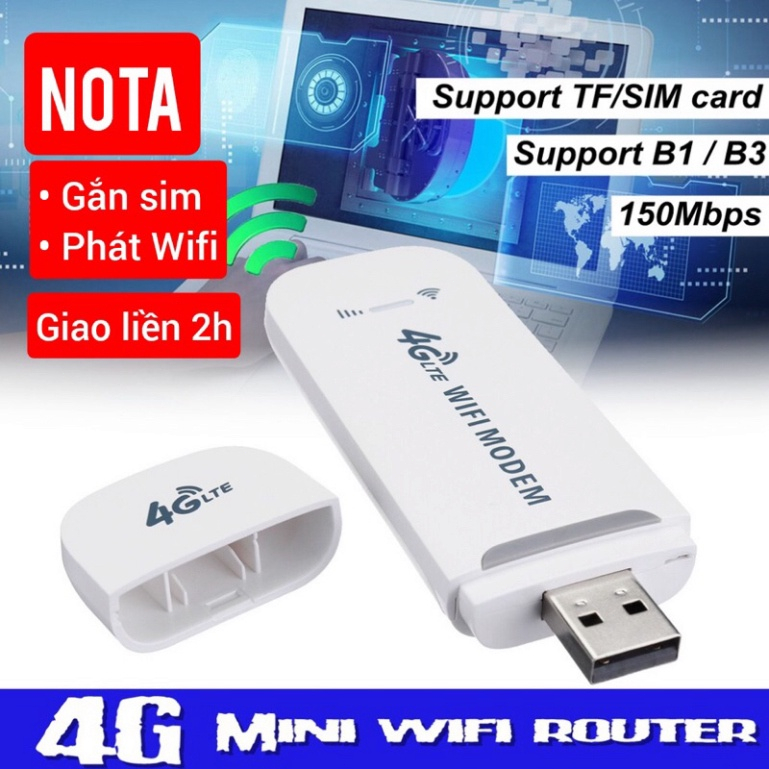 Bộ phát wifi di động 4g lắp sim,Router Wifi 4G DONGLE LTE Modem- Dcom phát wifi tốc độ cao, phủ sóng rộn