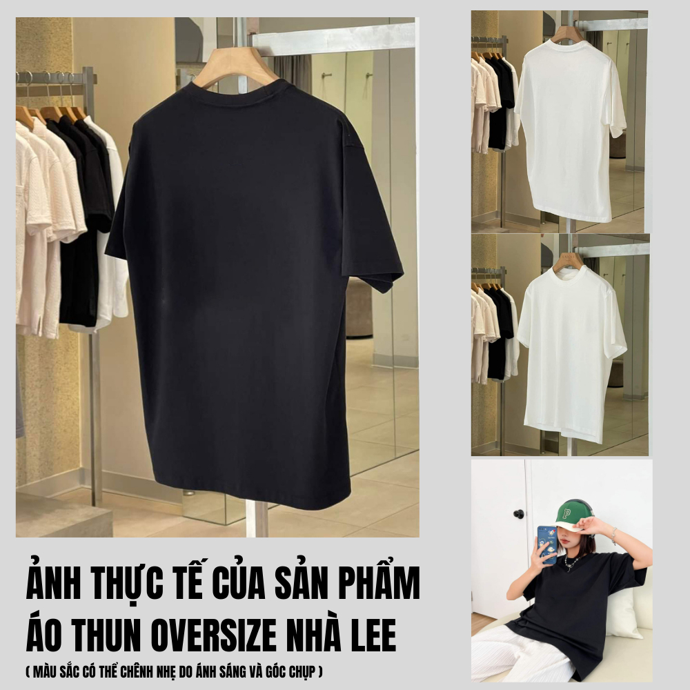 Áo Thun Tee Trơn LeeUni Nam Nữ Form Rộng, Chất Vải Cotton 100%