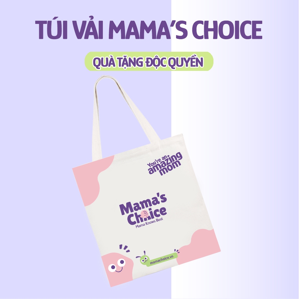 Túi Vải Canvas Mama s Choice Cho Mẹ Bỉm Sữa Hiện Đại Năng Động