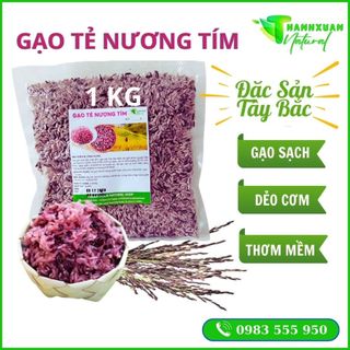 Gạo tẻ nương tím loại 1 dẻo thơm - Đặc sản Tây Bắc túi 250g đến 1kg
