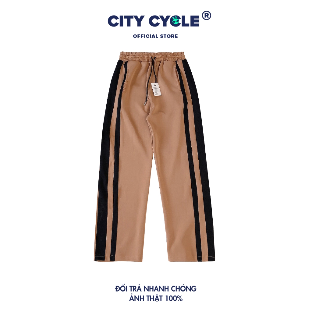 Quần ống rộng local brand 5 line City Cycle unisex form suông cạp chun nam nữ oversize
