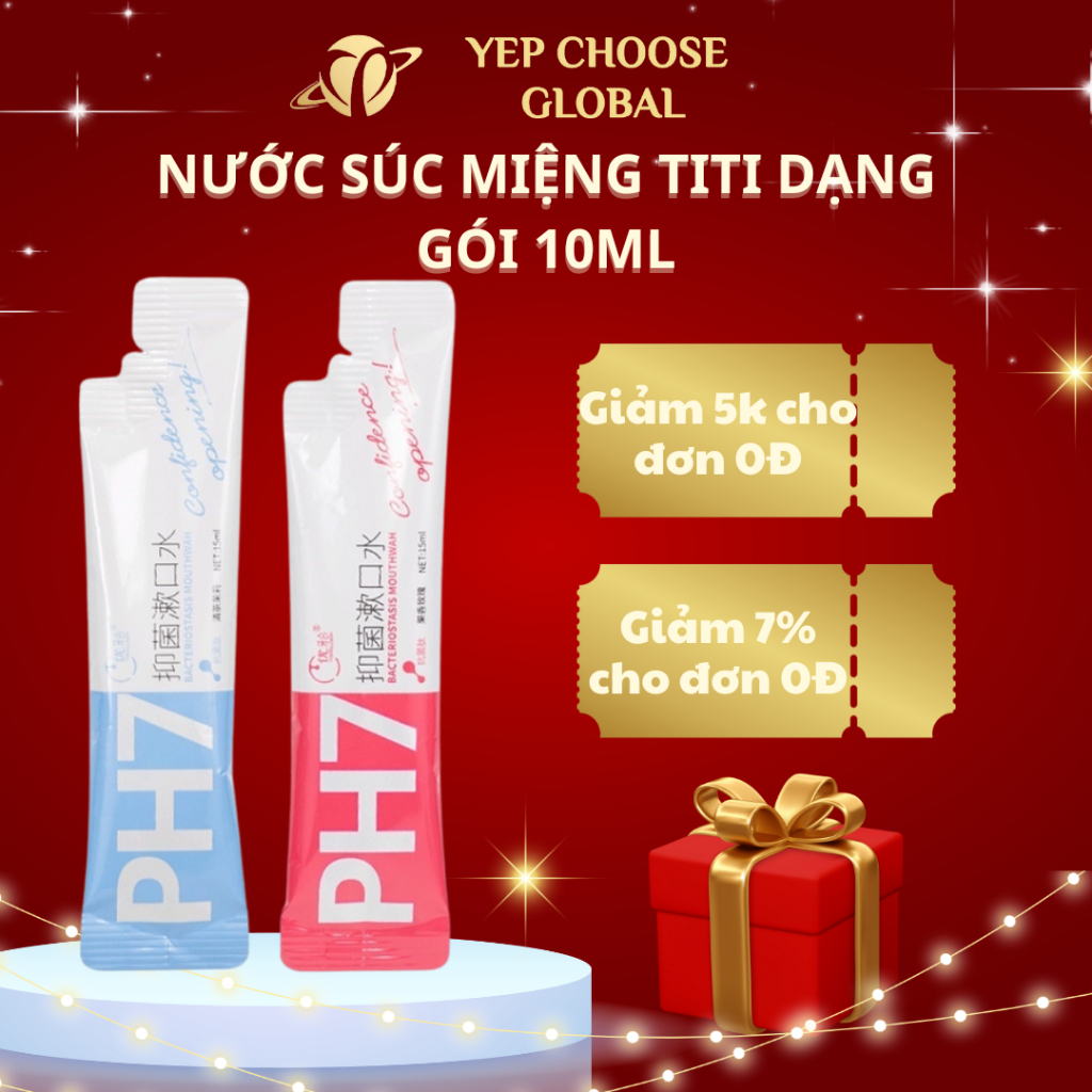 Nước Súc Miệng TiTi Dạng Gói PH7 10 ml