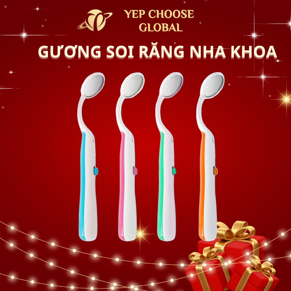 Gương Soi Răng Miệng Tích Hợp Đèn LED YepHome - Gương Nha Khoa HD Chống Sương Mù Chuẩn ISO