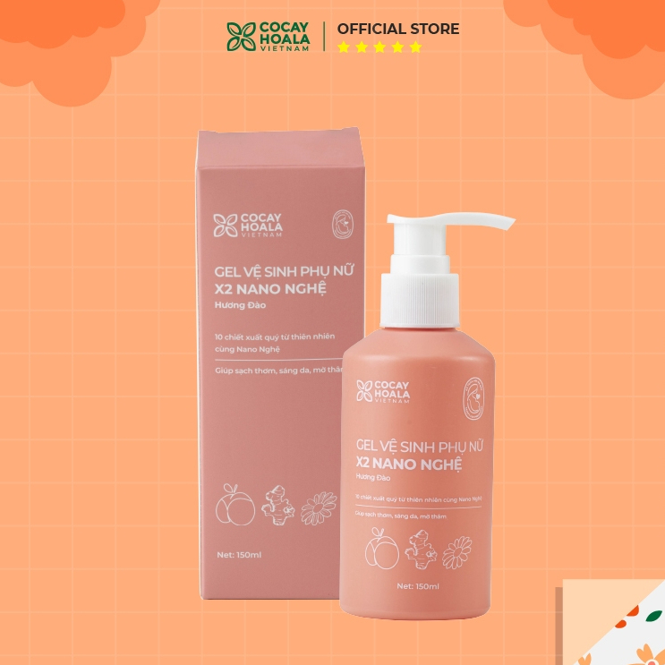 Combo Sữa Tắm Hữu Cơ Gừng Nghệ 500g+ Dung dịch vệ sinh phụ nữ Gel X2 Nano Nghệ 150ml Cocayhoala