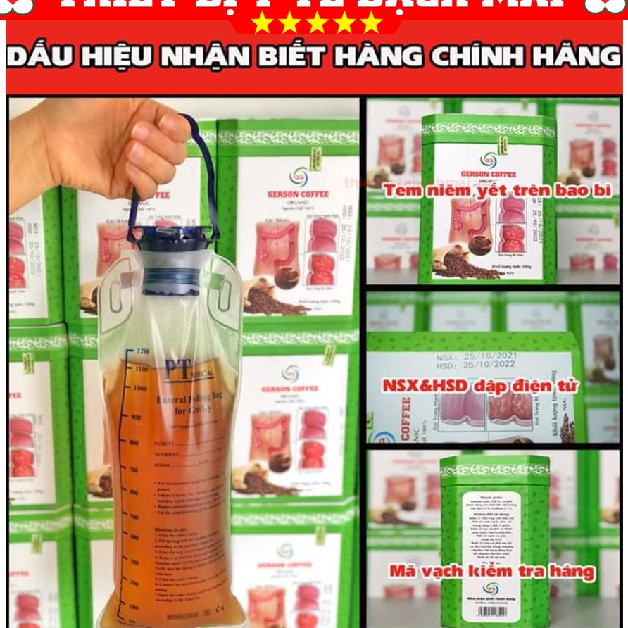 Cà Phê Thải Độc GERSON COFFEE Xay Truyền Thống  - Bộ Dụng Cụ Thải Độc Đại Tràng PT MEDICAL