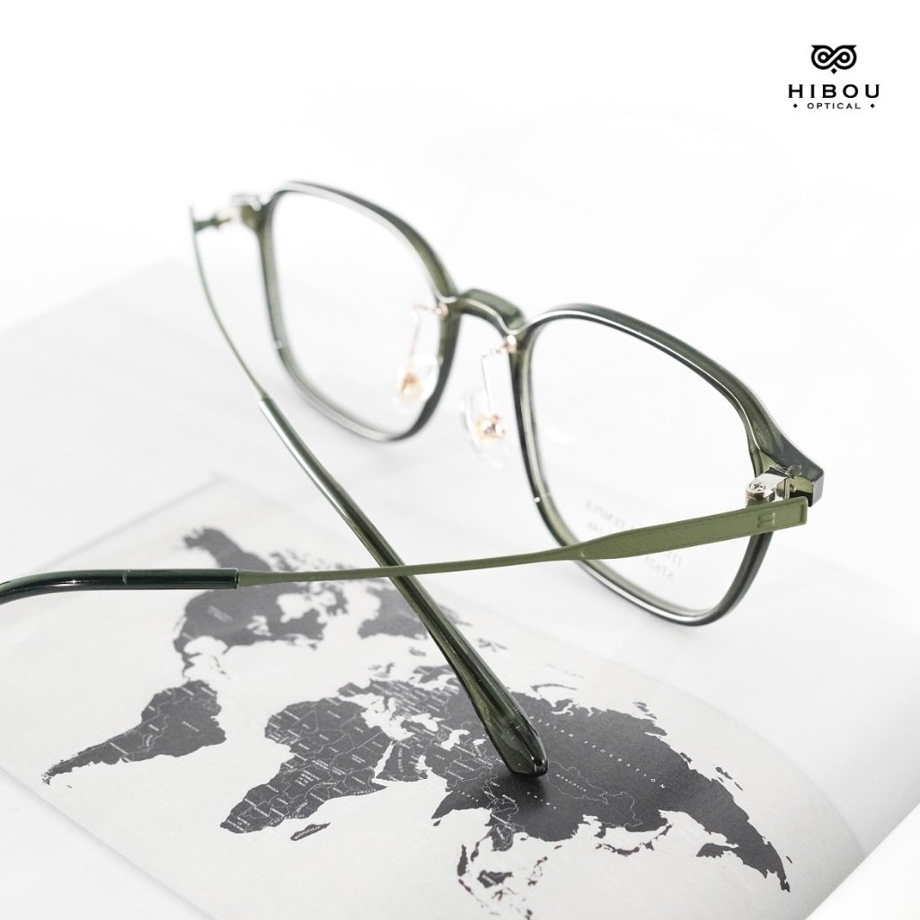Gọng kính cận oversized nam nữ bt625 - Hibou Optical tặng kèm hộp và khăn lau kính chuyên dụng