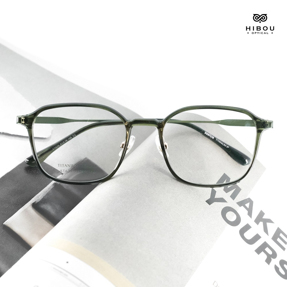 Gọng kính cận oversized nam nữ bt625 - Hibou Optical tặng kèm hộp và khăn lau kính chuyên dụng