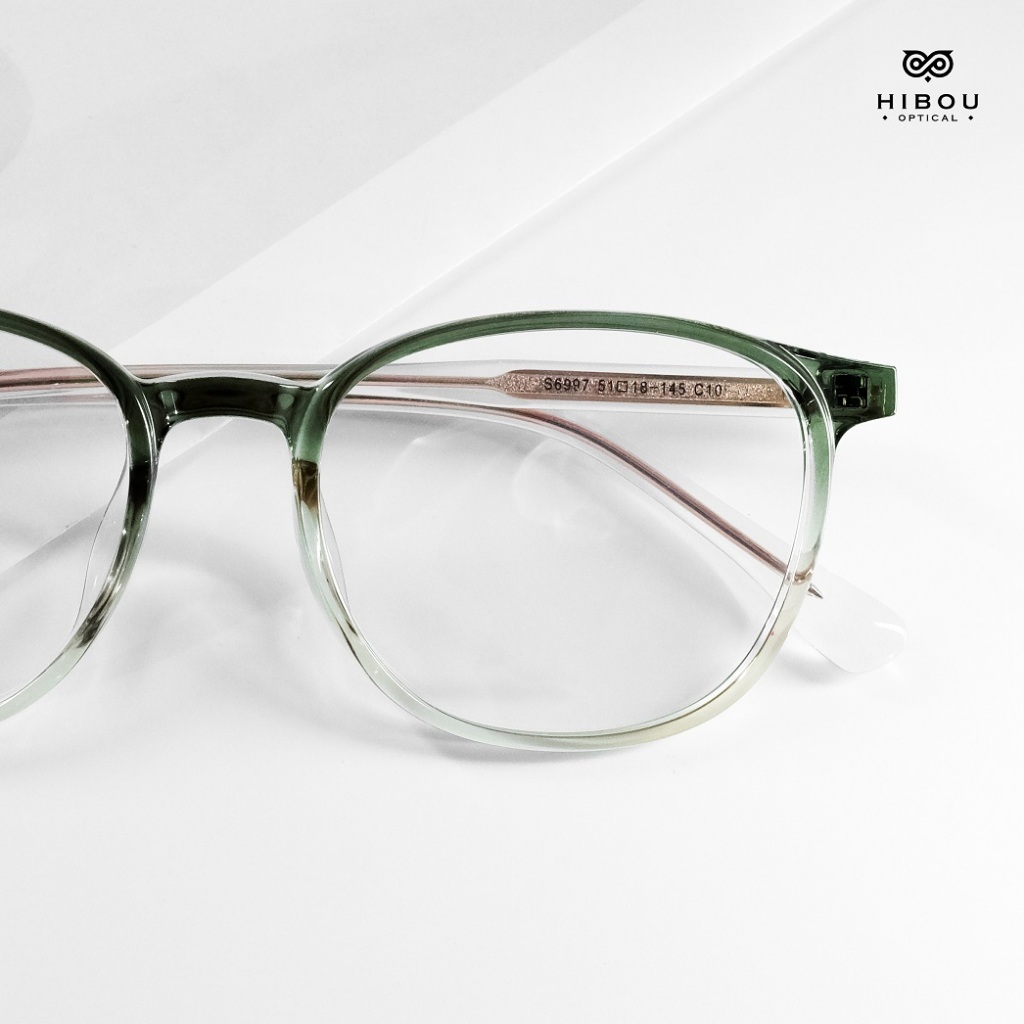 Gọng kính cận oversized nam nữ GT6997 - Hibou Optical tặng kèm hộp và khăn lau kính chuyên dụng