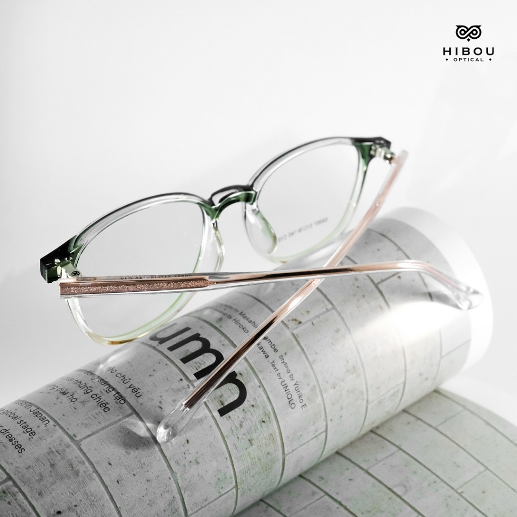 Gọng kính cận oversized nam nữ GT6997 - Hibou Optical tặng kèm hộp và khăn lau kính chuyên dụng