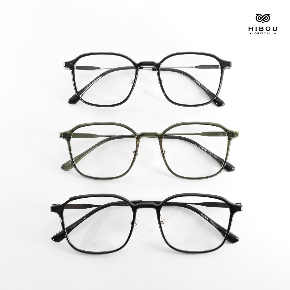 Gọng kính cận oversized nam nữ bt625 - Hibou Optical tặng kèm hộp và khăn lau kính chuyên dụng