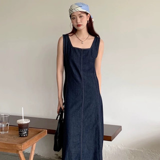 Váy Denim Suông Dài