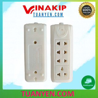 [Hỏa Tốc] Ổ cắm 4 lỗ VINAKIP chịu tải 4000w - Chống vỡ, chống cháy, có đèn báo - Hàng Chính Hãng
