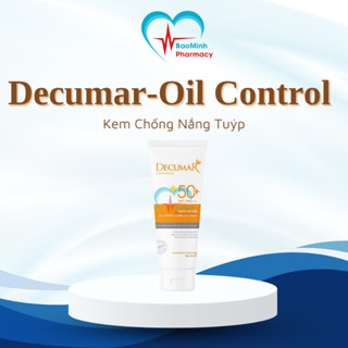 Kem Chống Nắng DECUMAR SPF50+ Kiểm Soát Nhờn Bảo Vệ Da Chống Tia UV Hỗ Trợ Triệu Chứng Mụn Tuýp 50g