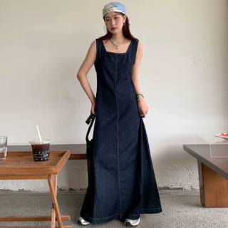 Váy Denim Suông Dài