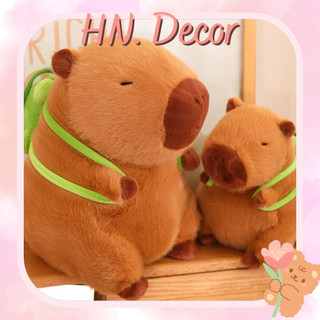 Gấu bông chuột lang nước Capybara kèm balo rùa siêu dễ thương dành cho bé