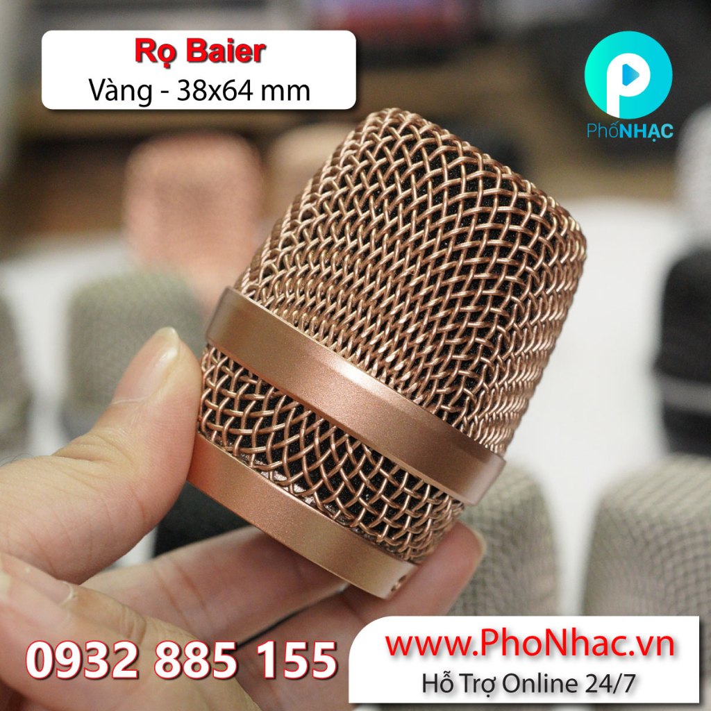 Đầu Lưới Baier  - đầu lưới chụp mic - Rọ micro mạ Inox Baier