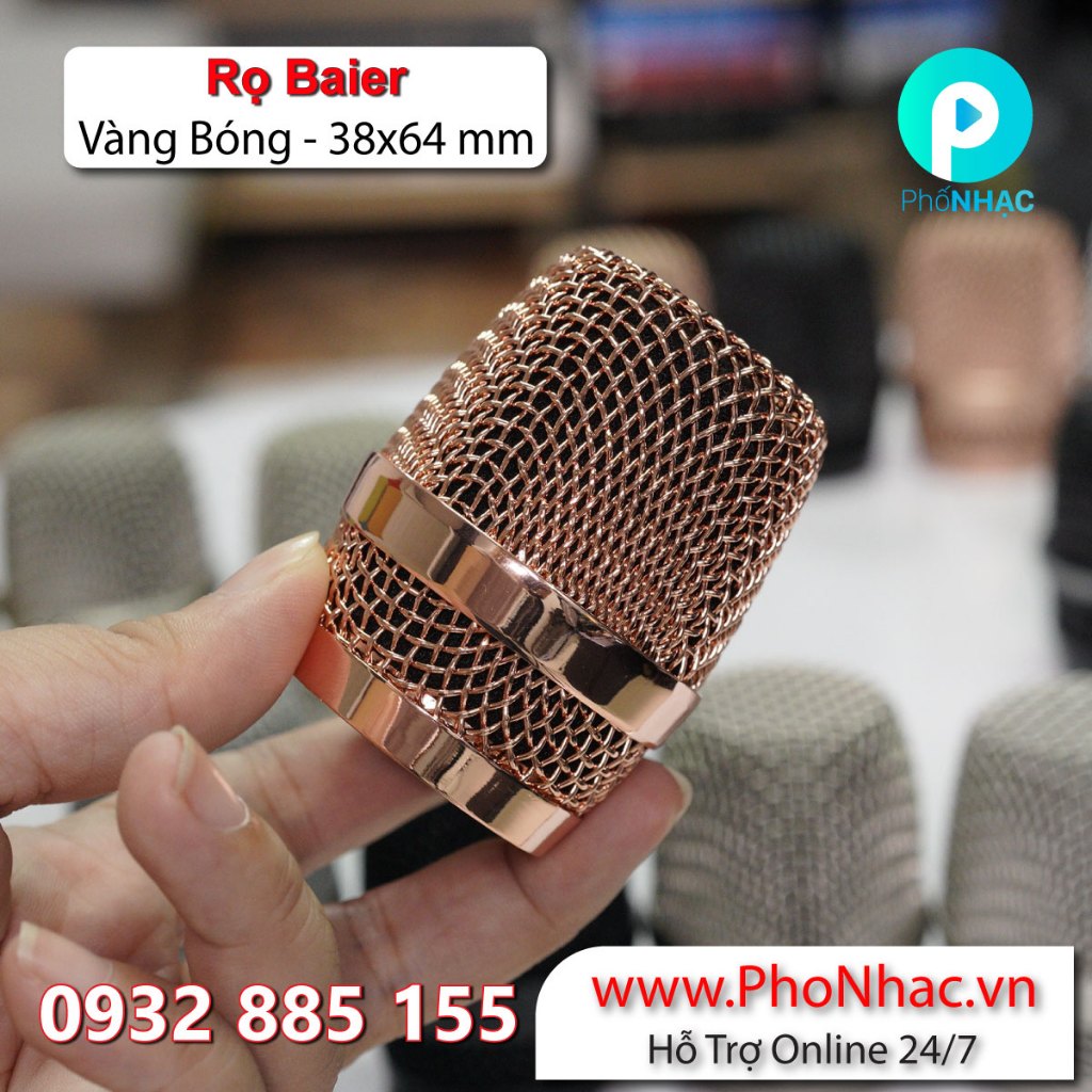 Đầu Lưới Baier  - đầu lưới chụp mic - Rọ micro mạ Inox Baier