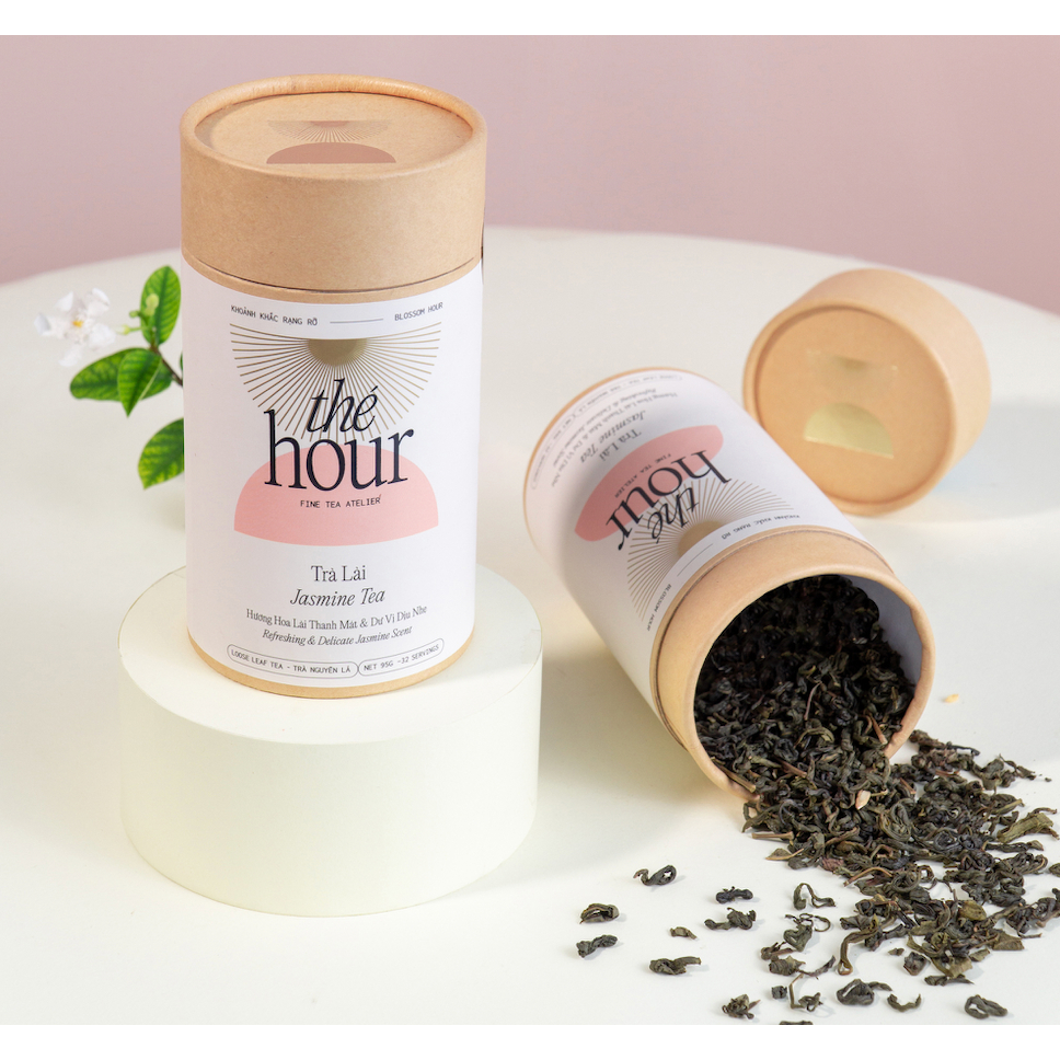 Trà xanh Lài thượng hạng The Hour hộp 95g sang trọng, làm quà tặng