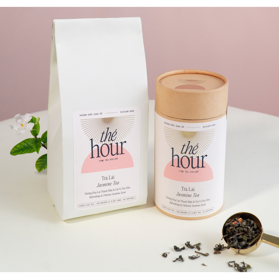 Trà xanh Lài thượng hạng The Hour hộp 95g sang trọng, làm quà tặng