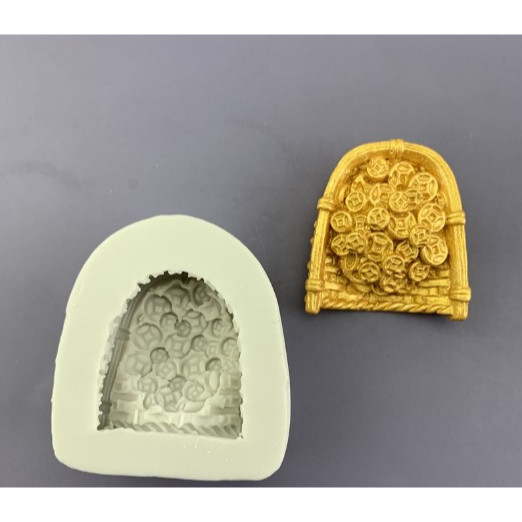 Khuôn silicon làm rau câu làm bánh 4d mẫu Thỏi Vàng Túi Tiền Chum Vàng