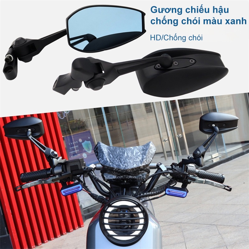 Kính chiếu hậu gương xe máy cao cấp AOS4  xoay 360 loại  bộ phụ kiện đầy Vơi phụ kiện Mô hình chung